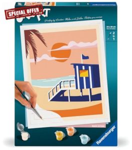 Ravensburger 23896 CreArt-Paint by Numbers 23896-Beach Cottage-from 12 Years