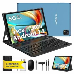 FLYCOAY Newest Android 14 Tablet 10 Inch