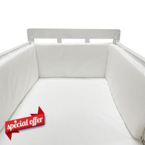 GYCF Crib Bumper Breathable Cotton Baby Cot Bumpers Padded Liner Crib Rail Cover 200x30CM Baby Crib Bumpe Protection Baby Cot Surrounds Bumper for Baby Boys Girls