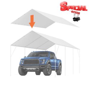 VEVOR 10 x 20 ft Carport Replacement Canopy Cover