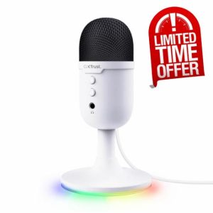 Trust Gaming GXT 236W Yami USB Condenser Streaming Microphone for Podcast