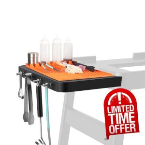 BBQ-PLUS Attachable Side Table Shelf for Ninja XSKUSSDTBL Woodfire Universal Stand Grill Accessories