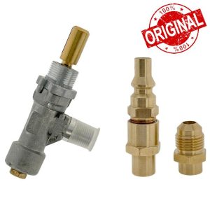 Gas Control Valve and RV Quick Connect Conversion Kit for Weber Q Series & Baby Q Series Grills