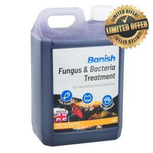 Banish Fungus & Bacteria Pond Koi Fish Treatment 2.5l for Disease & Infectio