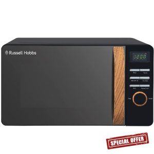 Russell Hobbs RHMD714B-N 17L 700w Scandi Black Digital Microwave with 5 Power Levels