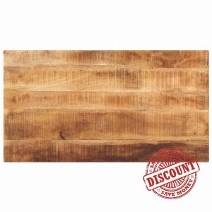 idaXL Table Top Replacement - Rectangular 100x60x2.5 cm - Solid Mango Wood - Rustic Wooden Dining Surface - Home