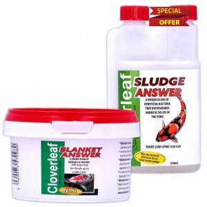 Blanket Answer 500g & Sludge Answer 500ml Pond Water Treatment Complete Bundle