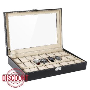 Uten 24 Watch Display Storage Box Jewelry Collection Case Organiser Holde