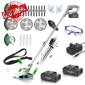 Metal Blade Cordless Strimmer 21v Grass Trimmers With 1 Pruning Shears 16 Blades 15cm Cutting Diameter Cordless Strimmer For Lawn Trimmingtwigsbrush Cuttingsuitable For Light Work