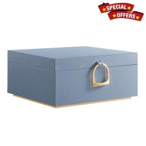 SONGMICS JBC165Q01 2 Tier Jewellery Box with Handle