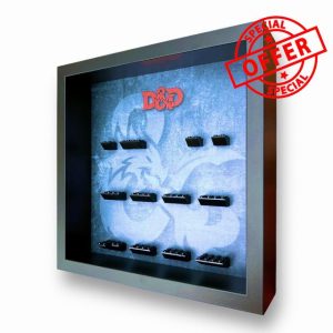 FRAMEPUNK Minifigure Display Case - for LEGO Dungeons and Dragons Series 71047 - Wall Mount or Free Stand - Removable Front - Black Frame