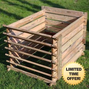 1575-449L Easy Fill Wooden Compost Bin | 6 Sizes (Brown