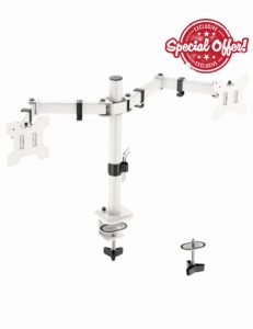 FORGING MOUNT Ergonomic Dual Monitor Stand for 13-32 inch LCD LED PC Screens for Desks Monitor Stand Arm