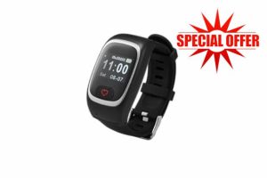 Fall Alarm for Elderly - GPS Tracker for Dementia - SOS Alarm Call Button with 2-Way Calling - Heart Rate Monitor - Blood Pressure Monitor - Step Counter - Free Mobile App Included