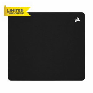 Corsair MM500 v2 Hybrid Cloth Gaming Large Mouse Pad – 45cm x 40cm – Spill-Proof Coating – Anti-Fray Stitched Edges – Non-Slip Rubber Base – Black