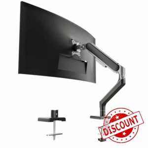 ETHU Premium Aluminum Single Gaming Monitor Arm for 17–45” Flat and Curved Screens and 17 kg