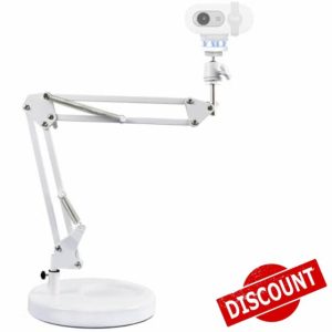AceTaken White Webcam Magnetic Stand Holder for Logitech Brio 100