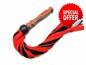 Sduxion Premium Flogger Leather Equestrian Riding Crop Whip Leather Flogge