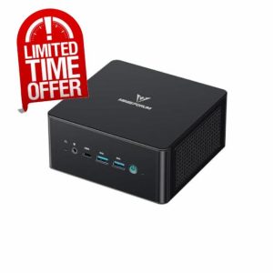 MINISFORUM UM890 Pro Mini PC Barebone with AMD Ryzen 9 8945HS (up to 5.2GHz) Mini Computers Mini Desktop Quad Display HDMI/DP1.4/USB-C