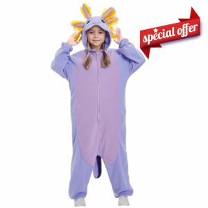 XUEYEGONGJI Axolotl Onesie Hooded Axolotl Costume Cute Robe with Antlers Soft Fluffy Robe Adult Animal Bathrobe Loungewear Sets Woman for Christmas Party