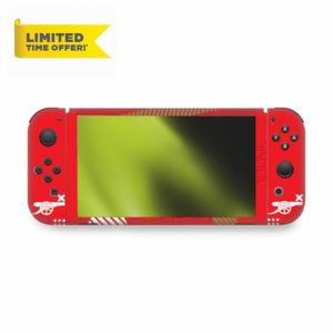 Head Case Designs Officially Licensed Arsenal FC Red and Gold Logos Vinyl Sticker Gaming Skin Decal Cover Compatible With Nintendo Switch OLED Bundle