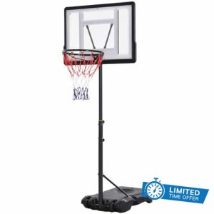HOMCOM Height Adjustable Basketball Hoop and Stand