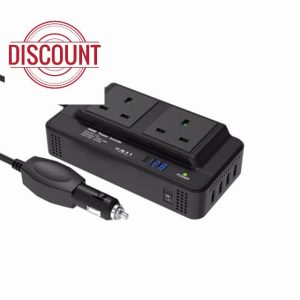 MKAEYYO Power Inverter - 200w Inverter 12v to 24v with 2 Sockets and 4 Usb Ports