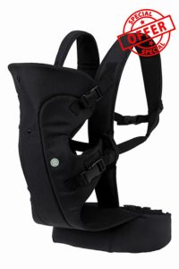 Dreambaby Journey Baby Carrier 3-Way Facing for Newborn & Older Babies 3.5kg - 15kg / 7.5 lbs-33 lbs - Black. Features Wider Base for Better Hip ergonomics