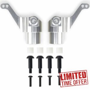 HobbyMarking Aluminum Steering Knuckles Arm Kit for Tamiya Super Clod Buster Bullhead TXT-1 1/10 Scale Monster Trucks RC Car Upgrade Parts