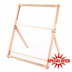 Weaving Loom kit for Adult or Child Beginners 3 Gears Wooden Weaving Loom Frame Adjustable Hand Weaving kit for DIY