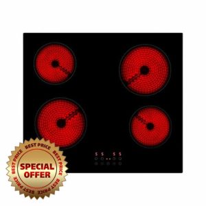 Willow WCH60T 60cm Built In Touch Control Hardwired Ceramic Hob with 4 Cooking Zones