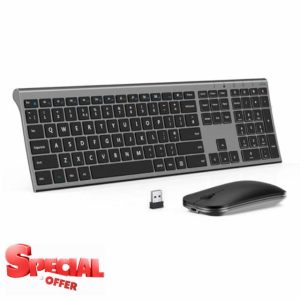 Rechargeable Wireless Keyboard and Mouse Set
