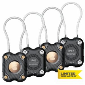 4 Pack Airtag Holder with Wire Cable