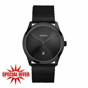 Sekonda Men's Malmo 42mm Quartz Watch with Analogue Display Date Window and Stainless Steel Bracelet 50M Water Resistance