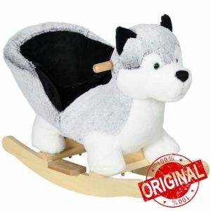 HOMCOM Husky Baby Rocking Horse for Toddlers
