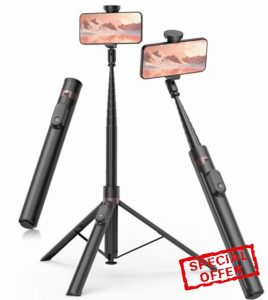 TONEOF 66" Automatic Tripod Selfie Stick