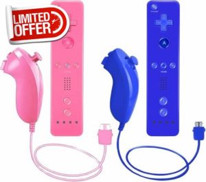 AUFGLO Wii Remote Controller and Nunchuck Controllers compatible with Wii/Wii U