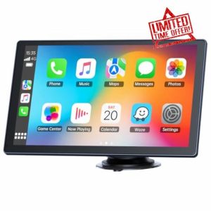 HOTPEAK 9 inch Carplay Screen for Car with Wireless Carplay Android Auto