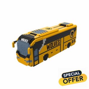 FOCO Officially Licensed Wolverhampton Wanderers FC 3D BRXLZ Bricks Football Coach Toy Model