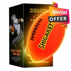 SHIGAKEN Glow in The Dark Football - Light Up LED Football- NO 6 - Outdoor Sports Perfect for Evening Play