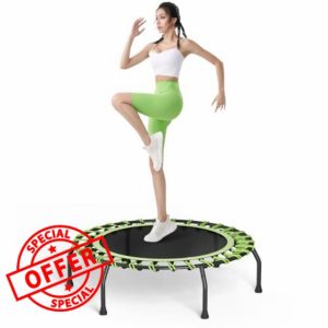 The Fellie Rebounder Trampoline for Adults 40"/48" Mini Trampoline Indoor Outdoor Fitness Trampolines Small Bungee Rebounder for Workout Exercise