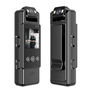 32GB Police Camera 1.3 in 1080P Color Display Screen Camera Video and Audio Motion Detection Night Vision