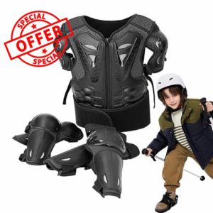 Foeirp Kids Motorbike Gear Sets | Motorcycle Kid Suit | Kids Bikes Accessories | Multipurpose Stylish Breathable Safety Protective Body Armors for Kids Girls and Boys Ages 5 to 12