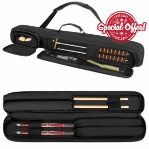 Rexmica 2x2 Pool Cue Case Holds 2 Butts and 2 Shafts