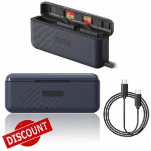 MotuTech 20W Fast Charging Station for GoPro Hero 13 Black Battery Charger for 3 Batteries Type-C PD3.0 PD2.