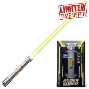 Power Saber: Yellow (Limited Edition) | Auto Extending 30" LED Energy Blade | With Motion Based Light and Sound Effects | Batteries Not Included | Ages 6+