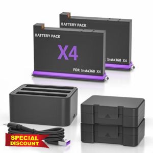 Battery Charger Set for Insta360 X4