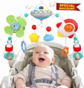 Pram Toys for Babies - Musical Infant Car Seat Toys