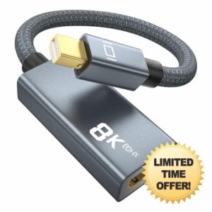 ULT-WIIQ 8K Mini DisplayPort to HDMI Adapter,Mini DP Thunderbolt Male to HDMI 2.1 Female Converter