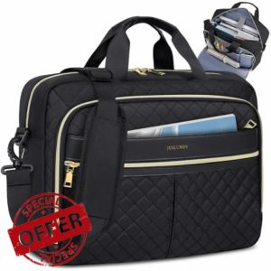 IGOLUMON 15.6 Inch Laptop Bag for Women Messenger Bag Work Bags for Women Computer Bag Laptop Briefcase for Business Office College Travel